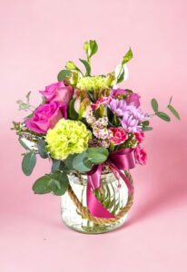 COUNTRY GARDEN POSY INCLUDES VASE -seasonal flowers different weekly